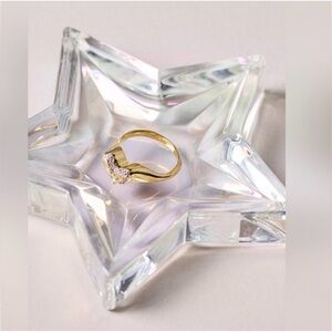 Anthropologie Cut Glass Star Trinket Dish